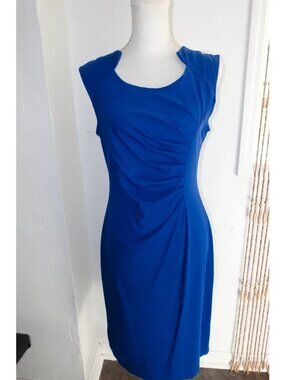 Royal Blue Side-Ruched Bodycon Sheath Dress XL